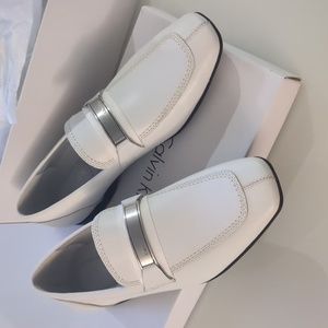 Calvin Klein sean dress calf shoes white mens 8 US
